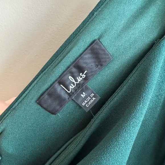 Lulu's Teal One-Shoulder Dress - Picture 3 of 4